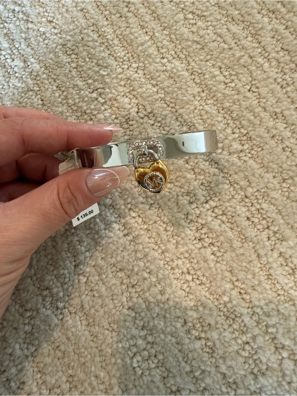 NWT Michael Kors heart padlock bracelet $135